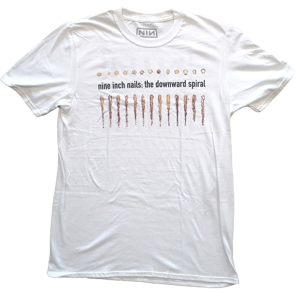 Nine Inch Nails - Downward Spiral Heren Tshirt - Wit